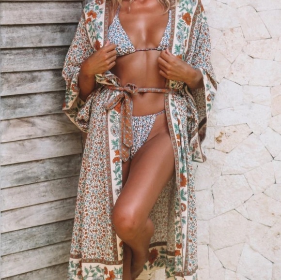 Other - Boho Style Floral Pattern Swimsuit Cover Up